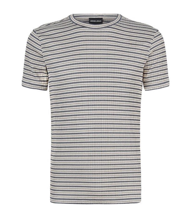 Giorgio Armani Ribbed Striped T-Shirt